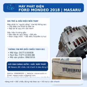 Máy phát điện Ford Mondeo 2018 Masaru | Sạc khỏe, bền